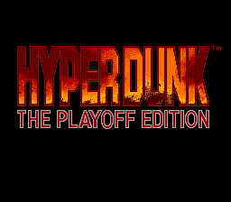 Hyper Dunk: The Playoff Edition title screen for Sega Mega Drive